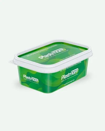 250 ml (8 oz) Rectangular PP Plastic Box – Printed IML Label Tub