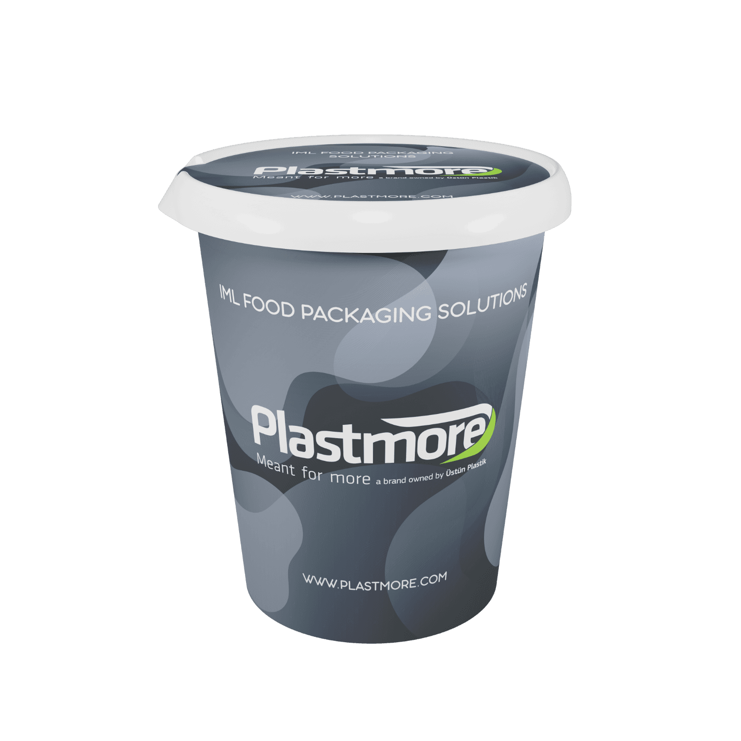 400 ml 13 oz PP reusable IML cups with lids and Lid Packaging