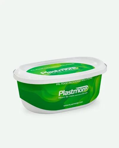 1000 ml Oval PP Plastic Food Container with IML Decoration – Tamper-Evident Packaging