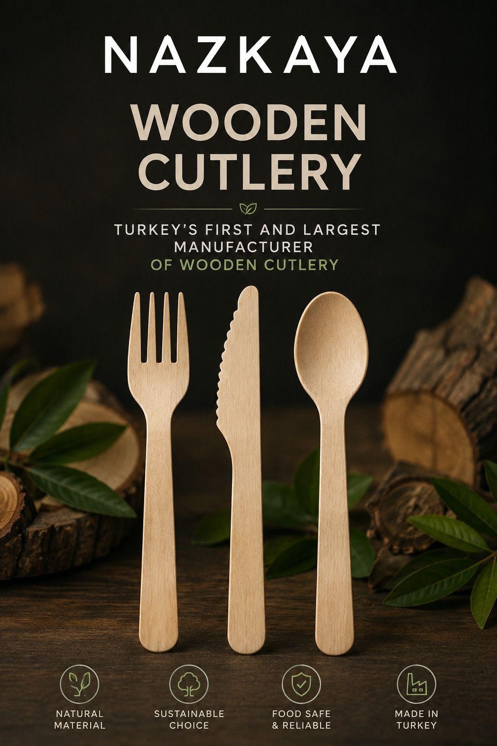 Ahşap (Tahta) Çatal Bıçak Kaşık Tek Kullanımlık